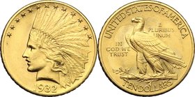 USA. 10 Dollars 1932. Fr. 166. AV. g. 16.73 mm. 27.00 Good VF.