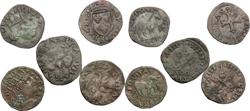 Monete e medaglie di zecche italiane. L'Aquila. Lotto di 5 cavalli: 2 di Ferdina...