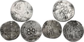 Monete e medaglie di zecche italiane. Firenze. Lotto di 3 monete dei Medici: Francesco I de'Medici, Giulio 1585 (R2); Ferdinando I de' Medici, Lira 16...
