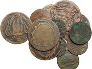 Monete e medaglie di zecche italiane. Ravenna. Benedetto XIV (1740-1758). Lotto di 12 monete: quattrini (7) e mezzo baiocco (5). AE.