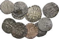 Monete e medaglie di zecche italiane. Roma. Senato Romano (1184-1439). Lotto di 10 quattrini di varie emissioni. MI.