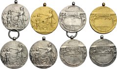 Monete e medaglie di zecche italiane. Roma. Istituto Massimo. Lotto di 4 medaglie: 3 in argento e una in bronzo (1924) ai benemerenti, anni 1920, 1921...