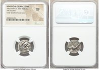MACEDONIAN KINGDOM. Alexander III the Great (336-323 BC). AR drachm (17mm, 2h). NGC XF. Posthumous issue of Lampsacus, ca. 310-301 BC. Head of Heracle...