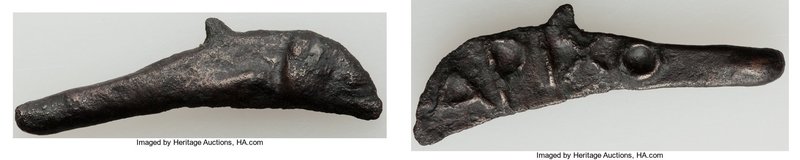 SCYTHIA. Olbia. Ca. 437-410 BC. Cast AE (42mm, 3.40 gm). VF, lightly smoothed, r...