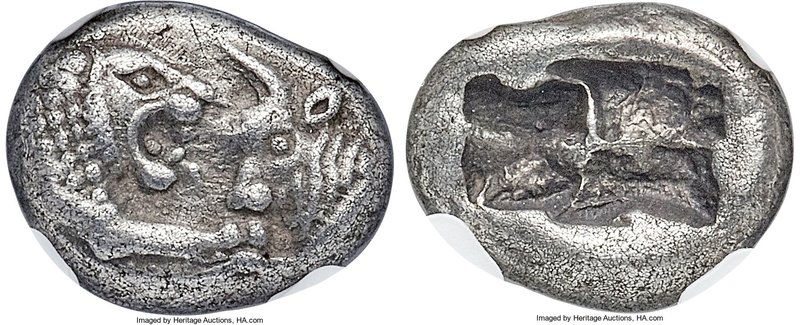 LYDIAN KINGDOM. Croesus (ca. 561-546 BC). AR sixth-stater or hecte (11mm, 1.74 g...