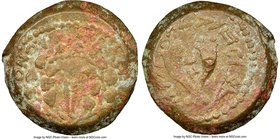 JUDAEA. Hasmoneans. Mattatayah Antigonus (40-37 BC). AE 8-prutot (24mm, 14.30 gm, 12h). NGC VF 3/5 - 3/5. Mattatayah the High Priest and Council of th...
