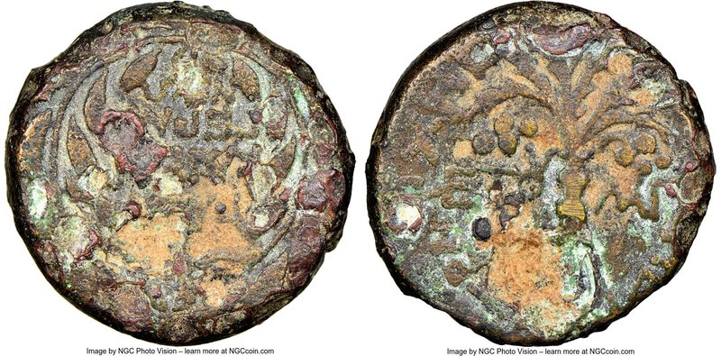 JUDAEA. Herodians. Herod Antipas (4 BC-AD 39). AE full denomination (22mm, 12h)....