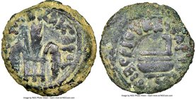 JUDAEA. Roman Procurators. Pontius Pilate (AD 26-36). AE prutah (16mm, 10h). NGC Fine. Jerusalem, dated Regnal Year 16 of Tiberius (AD 29/30). TIBEPIO...