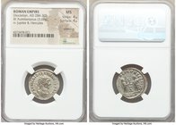 Diocletian (AD 284-305). BI antoninianus (22mm, 3.69 gm, 11h). NGC MS 4/5 - 4/5, Silvering. Antioch, 4th officina. IMP C C VAL DIOCLETIANVS P F AVG, r...
