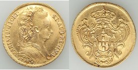 Maria I gold 6400 Reis 1798-R XF (scratches), Rio de Janeiro mint, KM226.1. 31.7mm. 14.31. AGW 0.4228 oz. 

HID09801242017