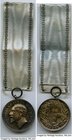 Ferdinand I silver Proof Medal for Merit ND, Barac-25. 27.7mm. 28.1gm. Type 5. Comes looped as issued with original case and ribbon. Beautiful gun-met...