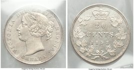 Victoria 20 Cents 1858 AU55 ICCS, London mint, KM4. 

HID09801242017