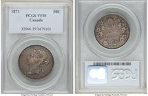 Victoria 50 Cents 1871 VF35 PCGS, London mint, KM6. Lavender gray and rose toning. 

HID09801242017