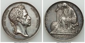 Frederik VI silver "Death" Medal 1839 XF, Bergsoe-123, Forrer Vol. 1, 428 (gold). 44.3mm. 48.29gm. By C. Christensen. Issued for the Death of the King...