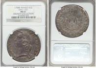 Louis XV Ecu 1758-K MS61 NGC, Bordeaux mint, KM512.11. Lavender-gray and gold toning, obverse has adjustment marks. Ex. Grundy Collection

HID09801242...