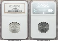 Wilhelm II 2 Kopecks 1916-J MS64 NGC, Hamburg mint, KM22. WWI military coinage. Exceptional grade for type. 

HID09801242017