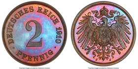 Wilhelm II 4-Piece Lot of Certified Proof Minors PCGS, 1) 2 Pfennig 1910-J - PR65 Red and Brown, Hamburg mint, KM16 2) 5 Pfennig 1912-J - PR66 Cameo, ...