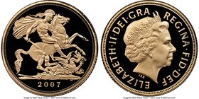 Elizabeth II gold Proof Sovereign 2007 PR70 Ultra Cameo NGC, KM1002. AGW 0.2355 oz. 

HID09801242017