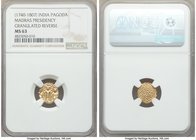 British India. Madras Presidency gold Pagoda ND (1740-1807) MS63 NGC, Fort St. George mint, KM304, Fr-1575. 

HID09801242017