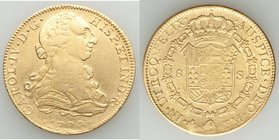 Charles III gold 8 Escudos 1790 Mo-FM Fine, Mexico City mint, KM157. 36.9mm. 26.88gm. AGW 0.7614 oz. 

HID09801242017