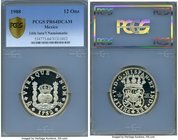 Estados Unidos silver Proof "14th International Numismatic Convention" 12 Onzas 1988-Mo PR64 Deep Cameo PCGS, Mexico City mint, cf. KMX-MB50 (1987-dat...