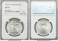 USSR Rouble 1924-ПЛ MS64 NGC, Leningrad mint, KM-Y90.1. Lustrous and choice. 

HID09801242017