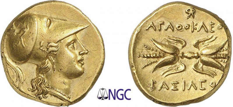 2-Italie - Sicile - Syracuse
 Agathoclès - (317-289)
 Double décadrachme d’or ...
