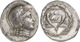 14-Asie Mineure - Ionie - Lebedos
 Tétradrachme - Magistrat Anaxipolis (160-140)
 Av. : Tête casquée d'Athéna à droite.
 Rv. : Chouette debout à dr...