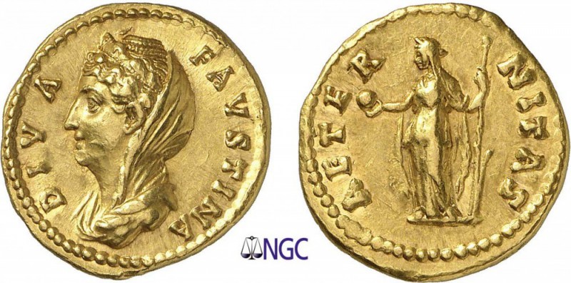54-Faustine I, femme d’Antonin le Pieux
 Aureus - Rome (141-161)
 Av. : Buste ...