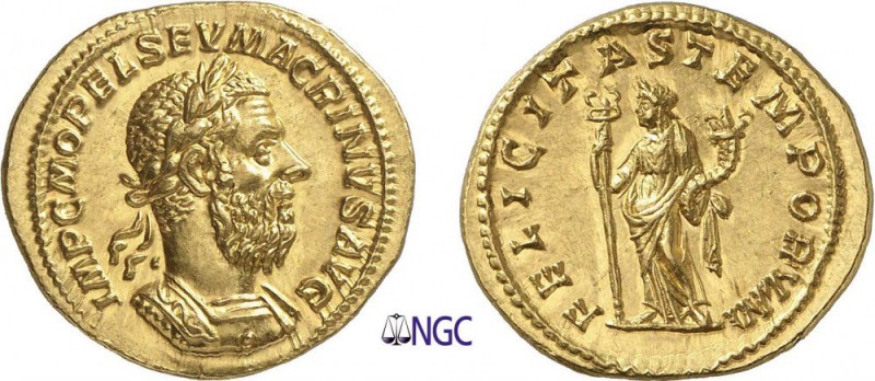 62-Macrin (217-218)
 Aureus - Antioche (217-218)
 Av. : Buste lauré et cuirass...