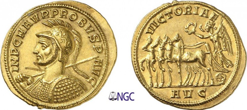 70-Probus (276-282)
 Aureus - Serdica (276-282)
 Av. : Buste casqué et cuirass...
