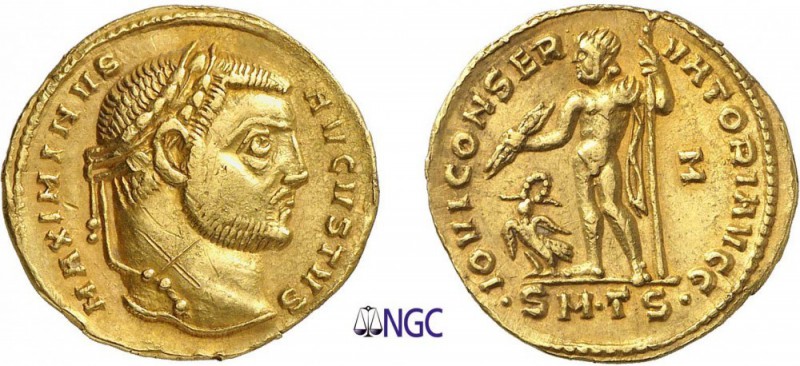 76-Maximin II Daïa (310-313)
 Aureus - Thessalonique (311-313)
 Av. : Tête lau...