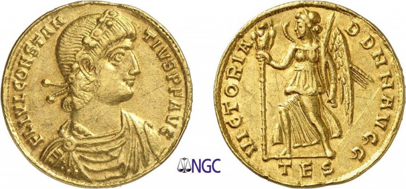 79-Constance II (337-361)
 Solidus - Thessalonique (337-340)
 Av. : Buste diad...