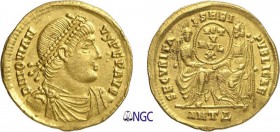 83-Jovien (363-364)
 Solidus - Antioche (363-364)
 Av. : Buste diadémé, drapé et cuirassé de Jovien à droite.
 Rv. : Rome et Constantinople assises...