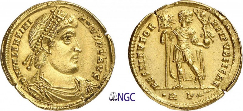 84-Valentinien Ier (364-375)
 Solidus - Rome (364-367)
 Av. : Buste diadémé, d...