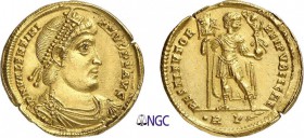 84-Valentinien Ier (364-375)
 Solidus - Rome (364-367)
 Av. : Buste diadémé, drapé et cuirassé de Valentinien à droite.
 Rv. : Valentinien en habit...