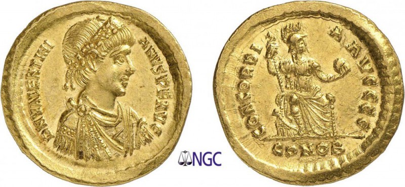 87-Valentinien II (375-392)
 Solidus - Constantinople (383-388)
 Av. : Buste d...