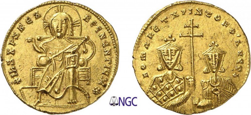 120-Constantin VII et Romain I (913-959)
 Solidus - Constantinople (921)
 Av. ...