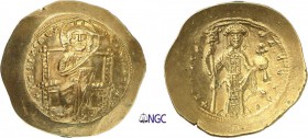 123-Constantin X (1059-1067)
 Histamenon Nomisma - Constantinople (1059-1067)
 Av. : Christ drapé nimbé d’une croix assis de face.
 Rv. : Constanti...