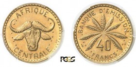 132-Afrique Equatoriale Française
 Epreuve en bronze-aluminium du 40 francs du
 concours de 1958 - Non daté - Lay.
 Rarissime - 33 exemplaires.
 D...