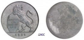 163-Allemagne - Bavière
 Louis Ier (1825-1848)
 Epreuve en étain de revers du 1 thaler - 1831.
 Monnaie illustrant le KM - Unique ?
 Le seul exemp...