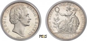 171-Allemagne - Bavière
 Louis II (1864-1886)
 Epreuve sur flan bruni du 1 thaler - 1871.
 Qualité remarquable.
 18.52g - KM 889 - AKS manque cf.1...