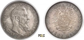 200-Allemagne - Empire (1871-1918)
 Prusse - Frédéric III (1888)
 5 marks - 1888 A Berlin.
 27.77g - KM 512 - AKS 121
 Pratiquement FDC - PCGS MS ...