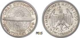 207-Allemagne - République de Weimar (1919-
 1933)
 Epreuve sur flan bruni en argent du 5 reichmarks - 1930
 A Berlin.
 Très rare et qualité excep...