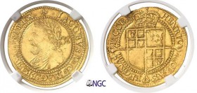223-Angleterre
 Jacques Ier (1603-1625)
 1/2 laurel d’or - Non daté - 3ème émission (1623-24)
 Londres.
 Le plus bel exemplaire gradé.
 4.5g - Sp...
