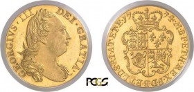 237-Angleterre
 Georges III (1760-1820)
 Epreuve sur flan bruni du 1 guinée or - 1774.
 Rarissime.
 8.35g - Spink 3728 - KM 604 - Fr. manque cf. 3...