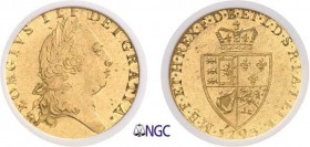 241-Angleterre
 Georges III (1760-1820)
 1 guinée or - 1793.
 Deuxième plus haut grade.
 Exemplaire de la vente Stack’s du 18 juillet 2007, N°2544...