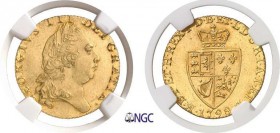 243-Angleterre
 Georges III (1760-1820)
 1 guinée or - 1798.
 Exemplaire de la vente Heritage 3020 du 6 septembre 2012,
 N°24016.
 8.35g - Spink ...