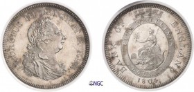 251-Angleterre
 Georges III (1760-1820)
 Epreuve sur flan bruni du 1 dollar - 1804.
 Très rare.
 Exemplaire de la collection Cheshire vente Stack’...