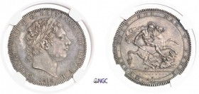 259-Angleterre
 Georges III (1760-1820)
 1 couronne - 1818 (LVIII).
 Rare dans cette qualité.
 Spink 3787 - KM 675
 Pratiquement FDC - NGC MS 63